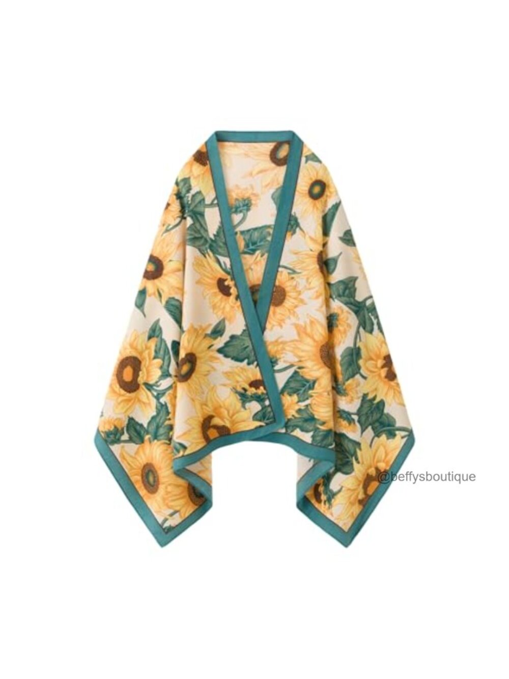Oversized Pashmina Shawl Wrap Wool Feel Floral Winter Scarf Gift